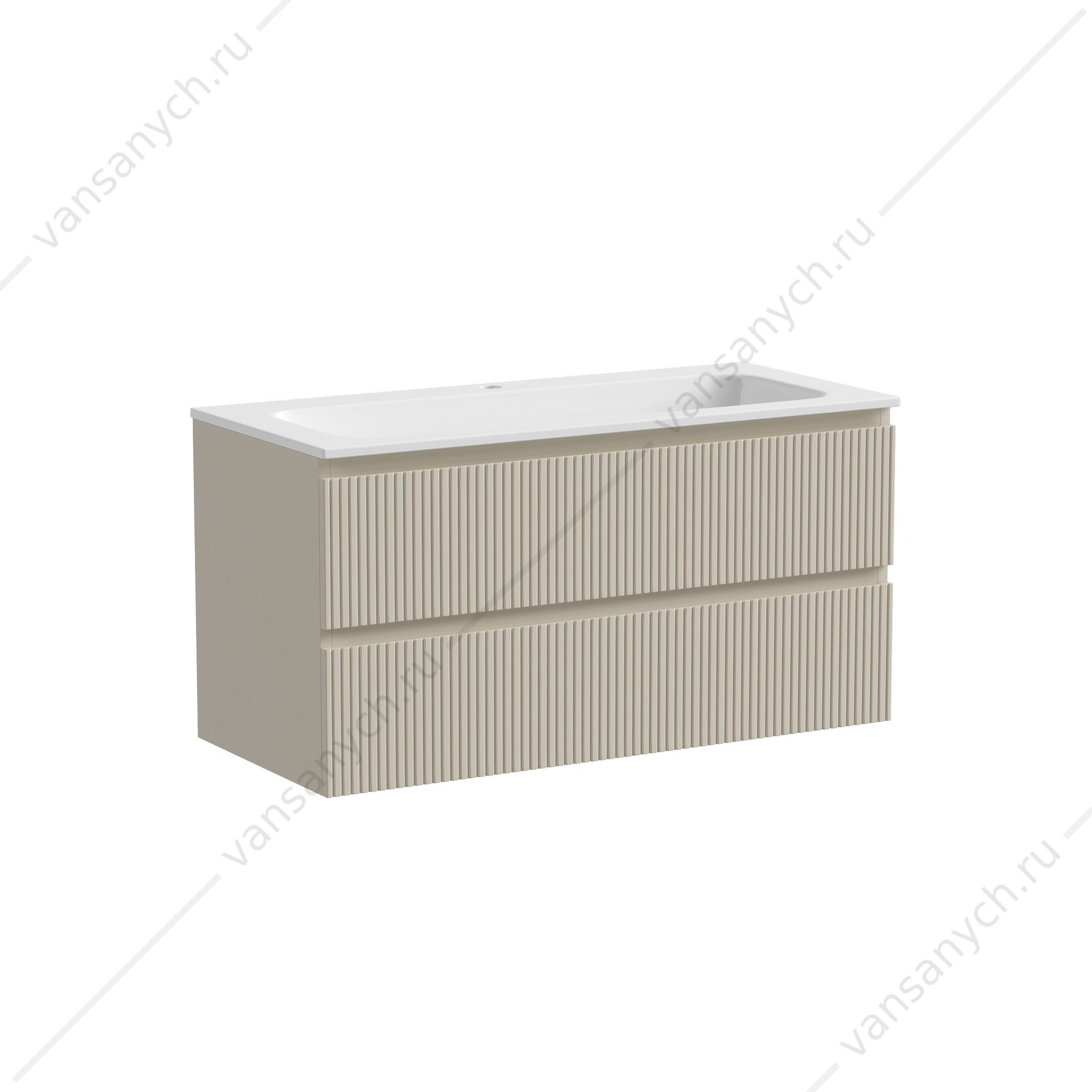 Тумба под раковину 100 подвесная SANCOS SNOB T 99,5х50 Beige Soft SNT100CE SANCOS (Италия) купить в Тюмени (Ван Саныч™)