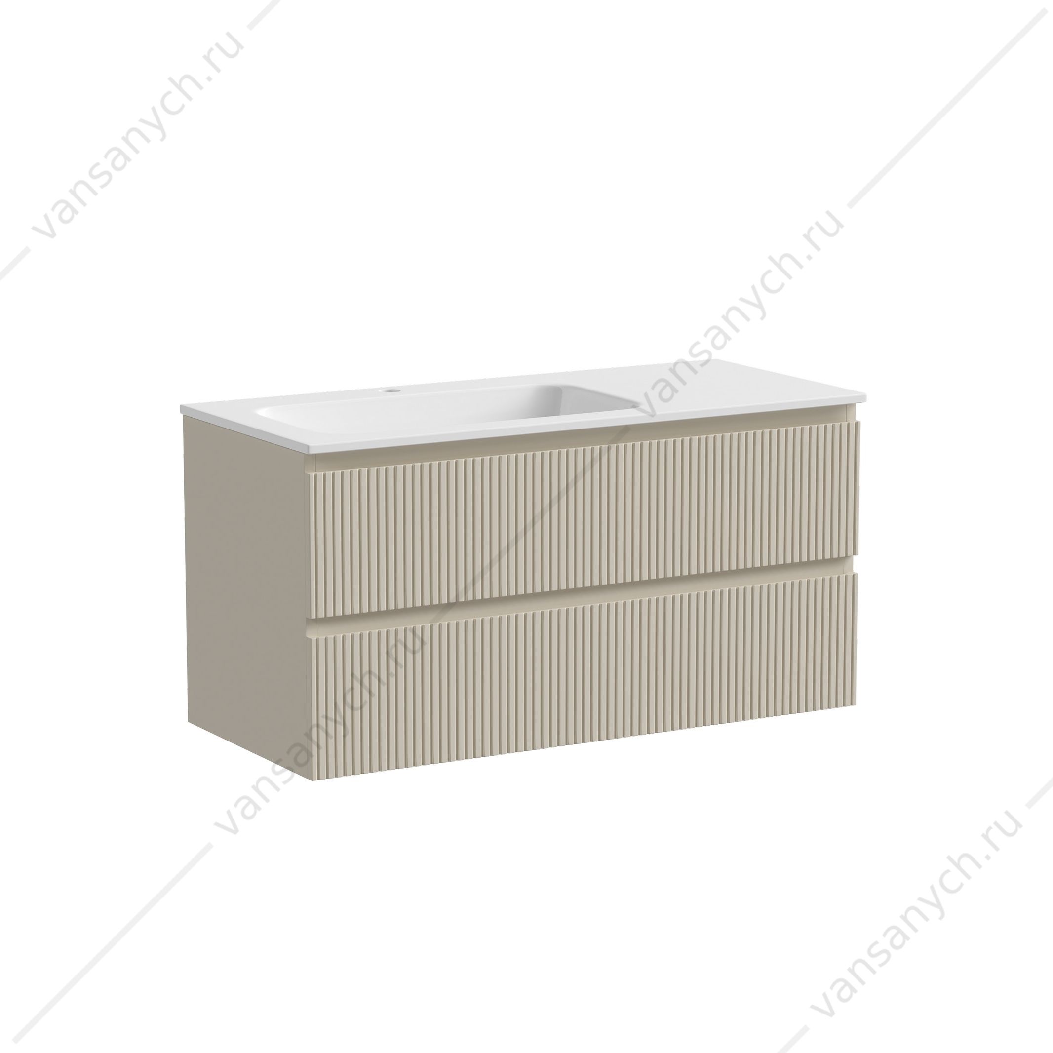 Тумба под раковину 100 подвесная SANCOS SNOB T 99,5х50 Beige Soft SNT100LCE SANCOS (Италия) купить в Тюмени (Ван Саныч™)