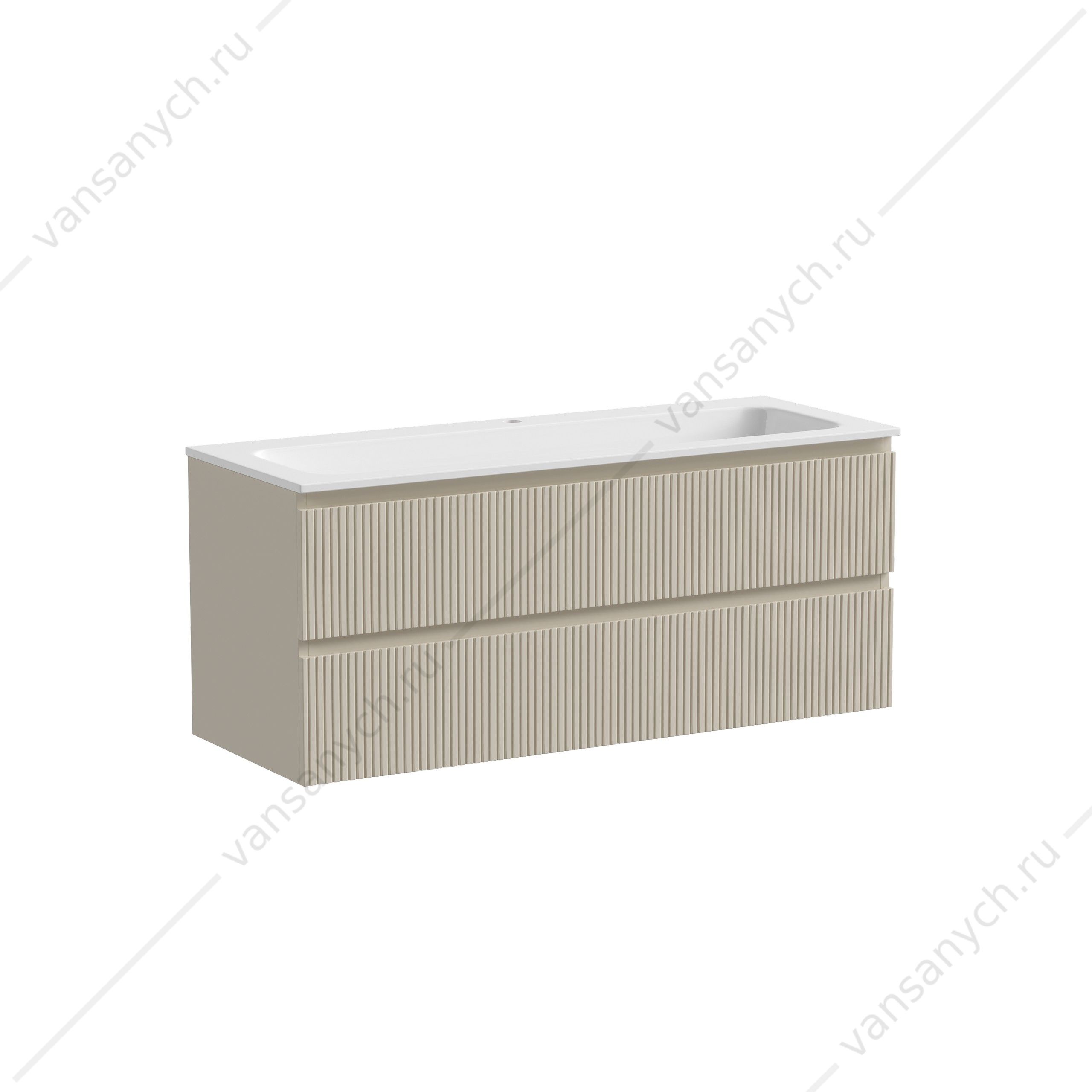 Тумба под раковину 120 подвесная SANCOS SNOB T 119,5х50 Beige Soft SNT120CE SANCOS (Италия) купить в Тюмени (Ван Саныч™)