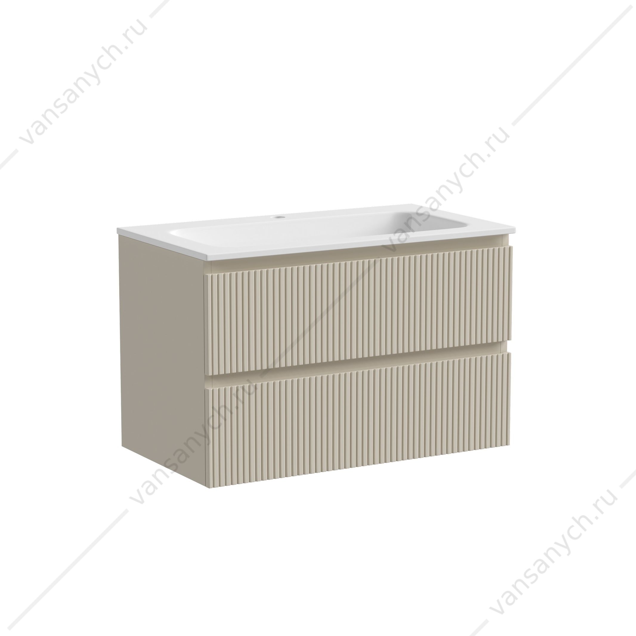 Тумба под раковину 80 подвесная SANCOS SNOB T 79х50 Beige Soft SNT80CE SANCOS (Италия) купить в Тюмени (Ван Саныч™)