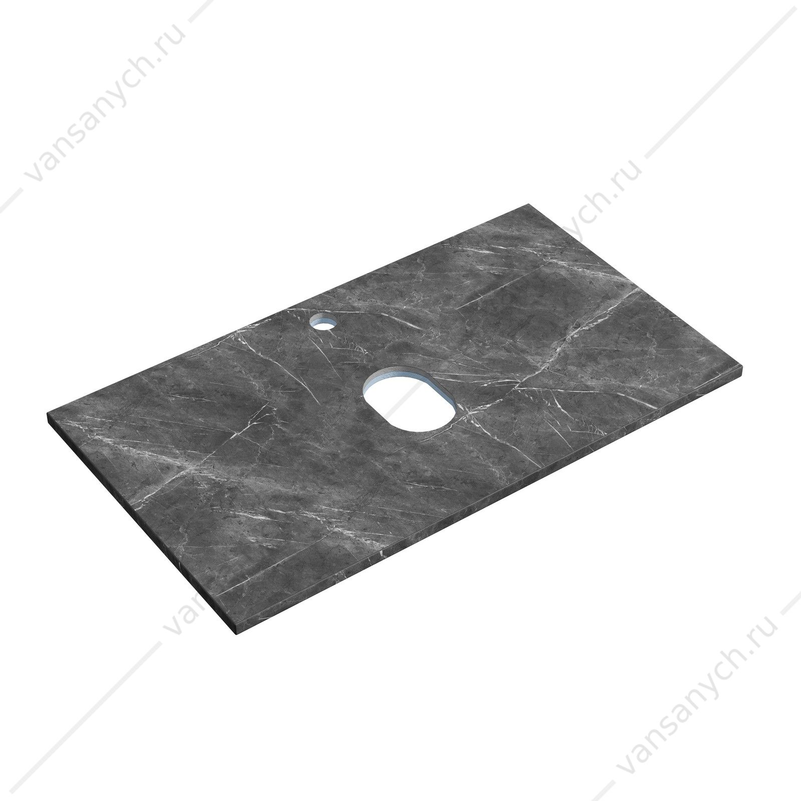 Столешница для тумбы 80 керамогранит SANCOS 80х2, 1 Black Sky TT80A1X SANCOS (Италия) купить в Тюмени (Ван Саныч™)