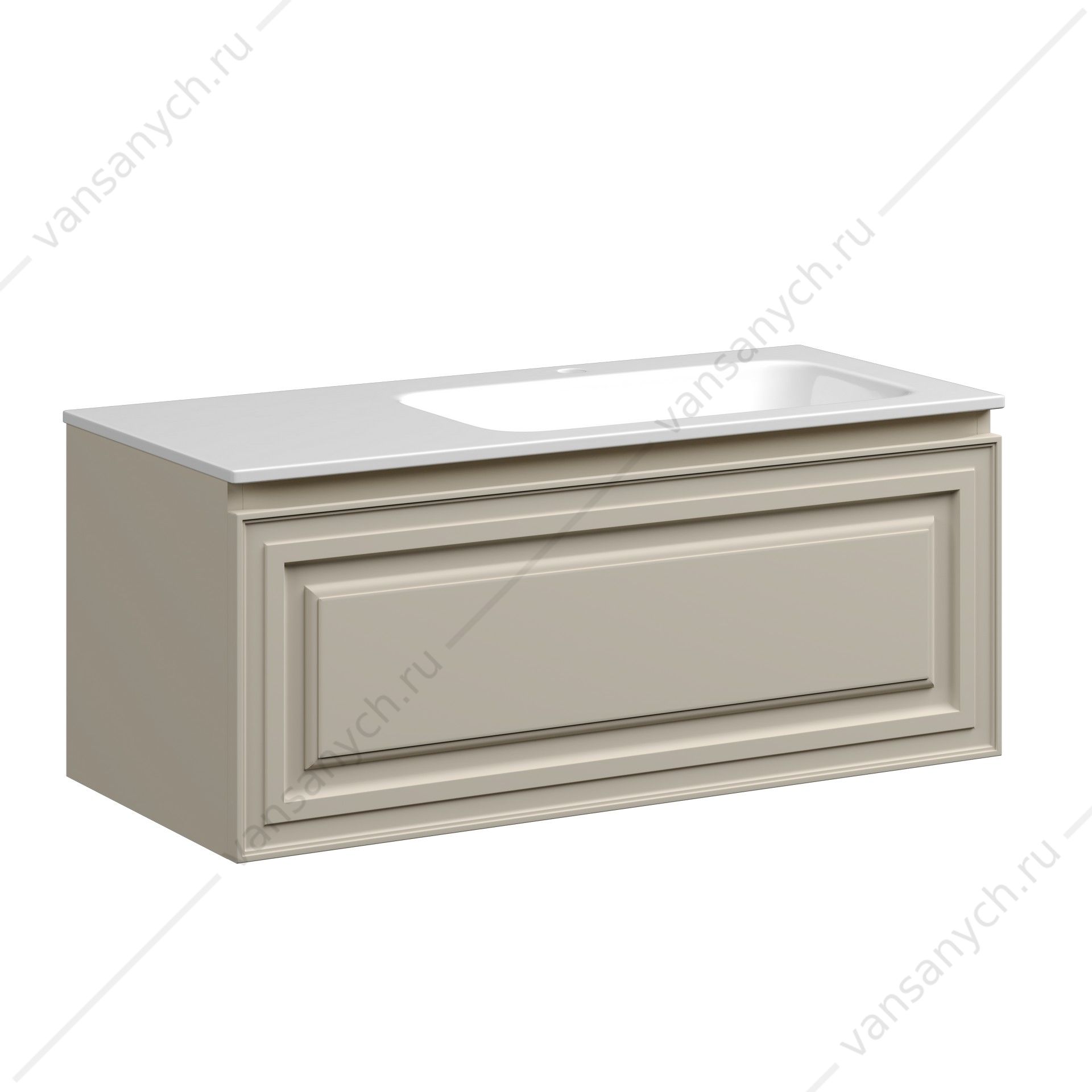 Тумба под раковину 100 подвесная SANCOS Very 99,5х40, 6 Beige Soft VR100RCE SANCOS (Италия) купить в Тюмени (Ван Саныч™)
