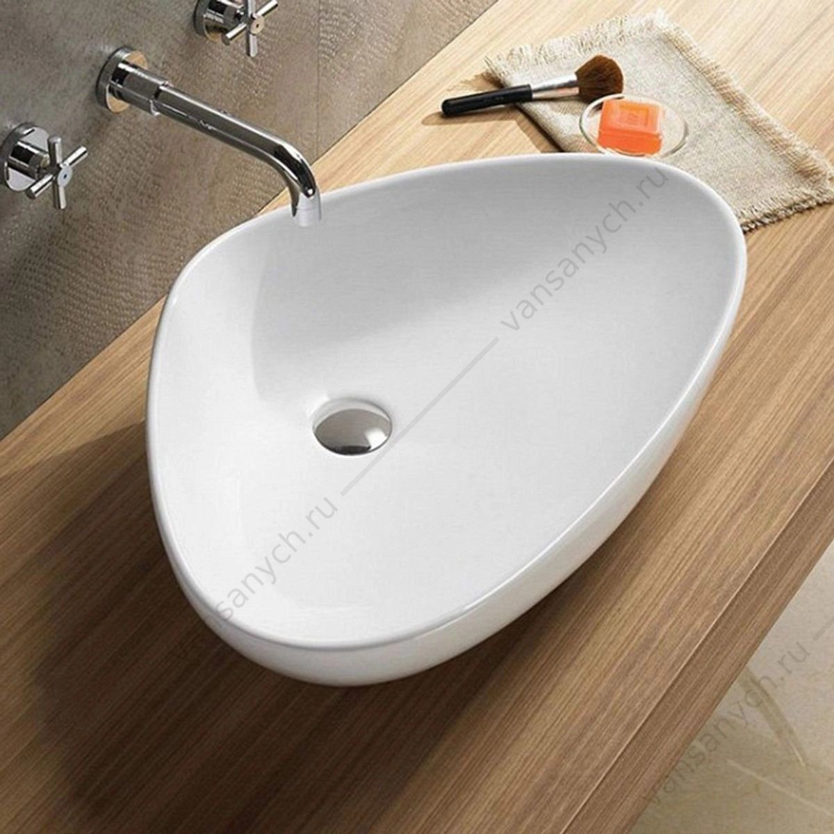 УТ000039141 Раковина 59х39 накладная Watersense Jessie 60 W00012 белая Watersense (Италия/Китай) купить в Тюмени (Ван Саныч™)