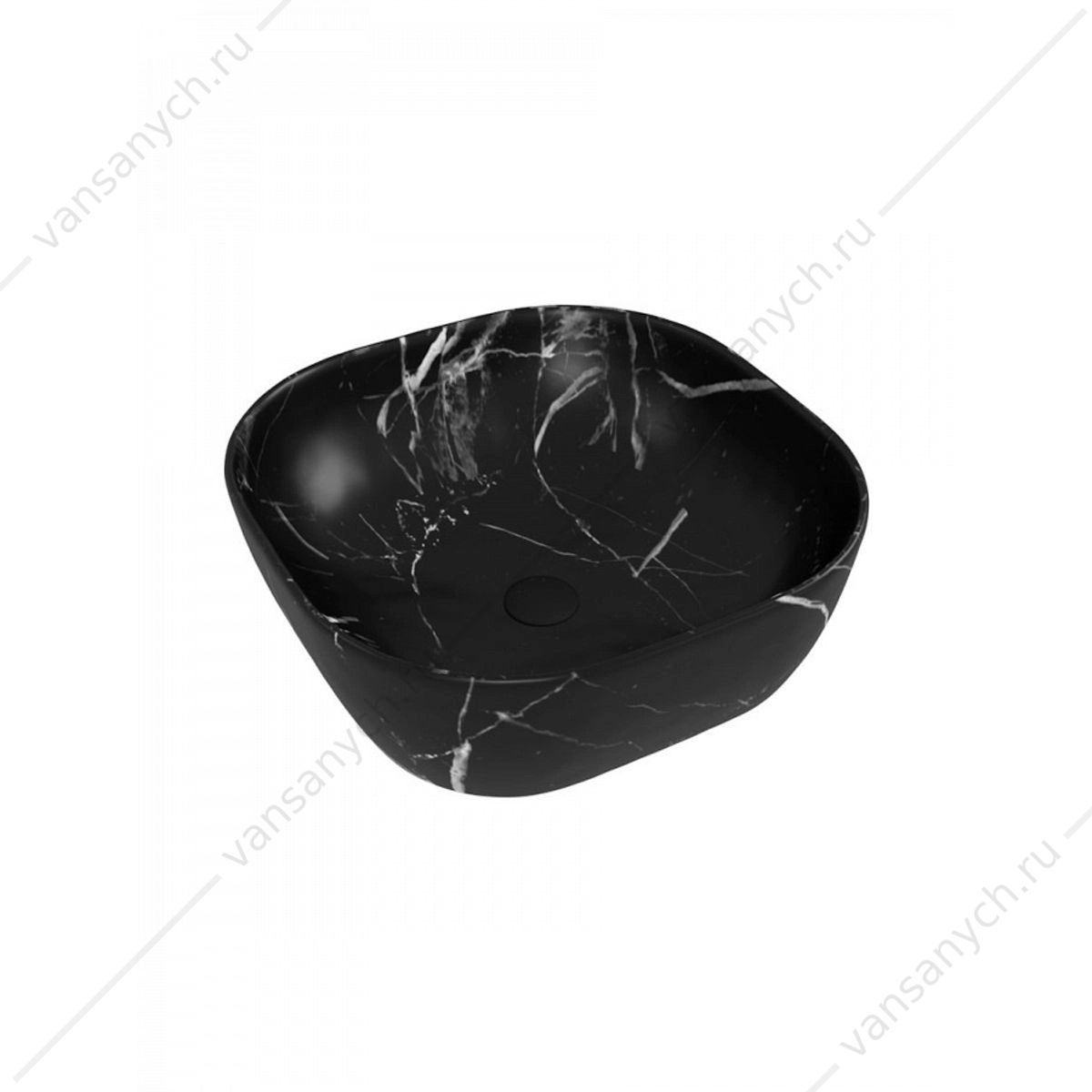 УТ000039165 Раковина 41х41 накладная Watersense Rita 41 artceramic W00764 мрамор черный матовый Watersense (Италия/Китай) купить в Тюмени (Ван Саныч™)
