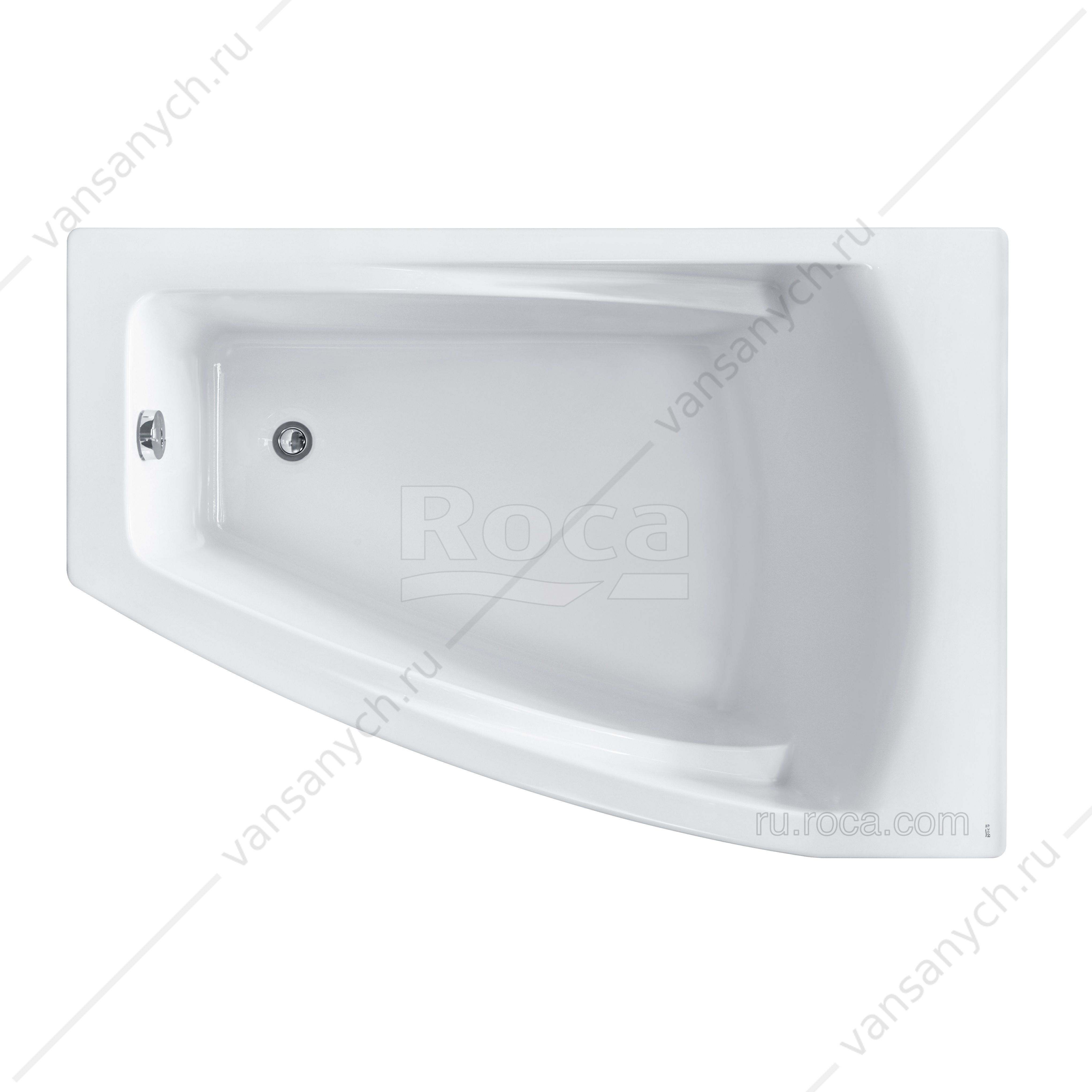 89 Акриловая ванна Hall Angular 150х100 асимметричная правая ZRU9302865 Roca (Испания) купить в Тюмени (Ван Саныч™)