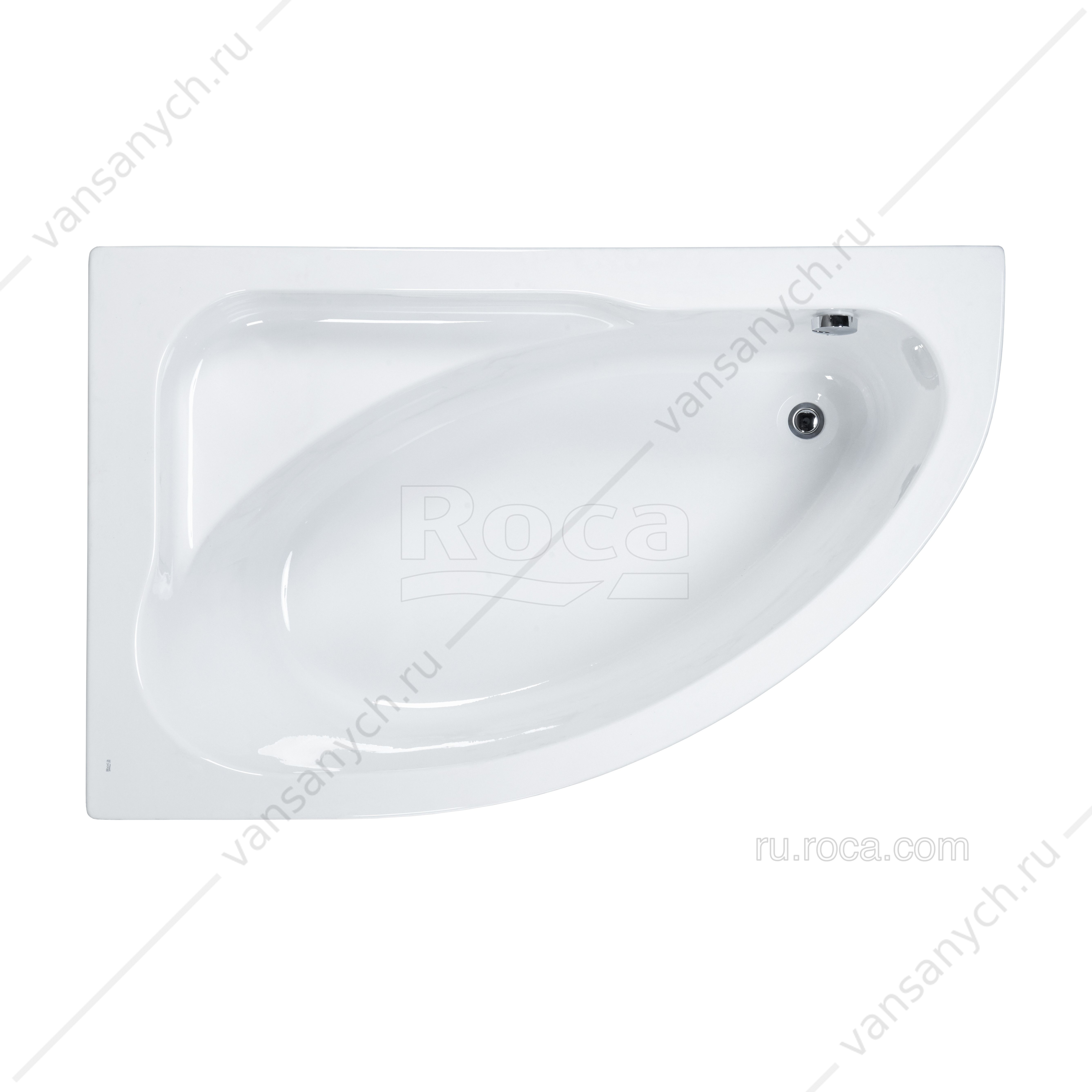 631 Акриловая ванна Welna 160x100 асимметричная левая ZRU9302997 Roca (Испания) купить в Тюмени (Ван Саныч™)