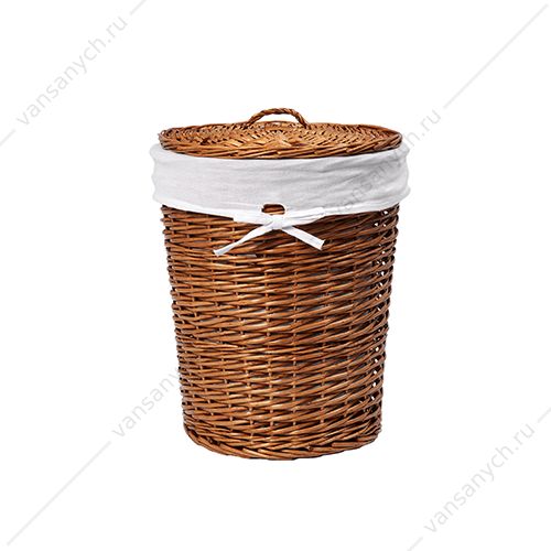 Плетеная корзина для белья с крышкой Main WB-410-L, коричневый WasserKraft (Германия) купить в Тюмени (Ван Саныч™)