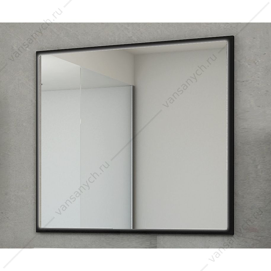 Зеркало с LED подсветкой, антизапот, реверсивное, 98x90 CEZARES TIFFANY черный графит, 45047 Cezares (Италия) купить в Тюмени (Ван Саныч™)