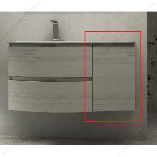Шкафчик с одной створкой, правый, 34см, CEZARES VAGUE Rovere sbiancato, 54848 Cezares (Италия) купить в Тюмени (Ван Саныч™)