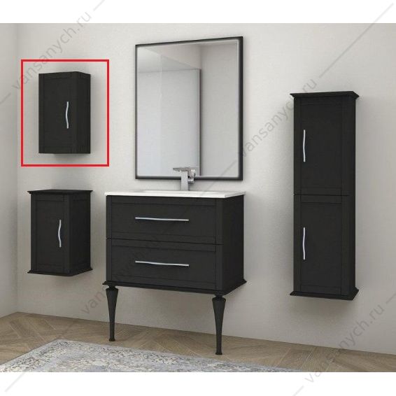 Шкафчик реверсивный,30x20x55 CEZARES TIFFANY черный графит, 54958 Cezares (Италия) купить в Тюмени (Ван Саныч™)