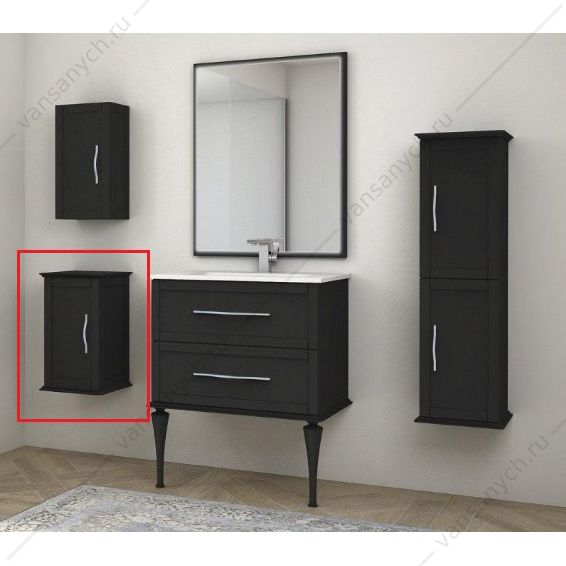 Шкафчик реверсивный, 34x32x59 CEZARES TIFFANY черный графит, 54961 Cezares (Италия) купить в Тюмени (Ван Саныч™)