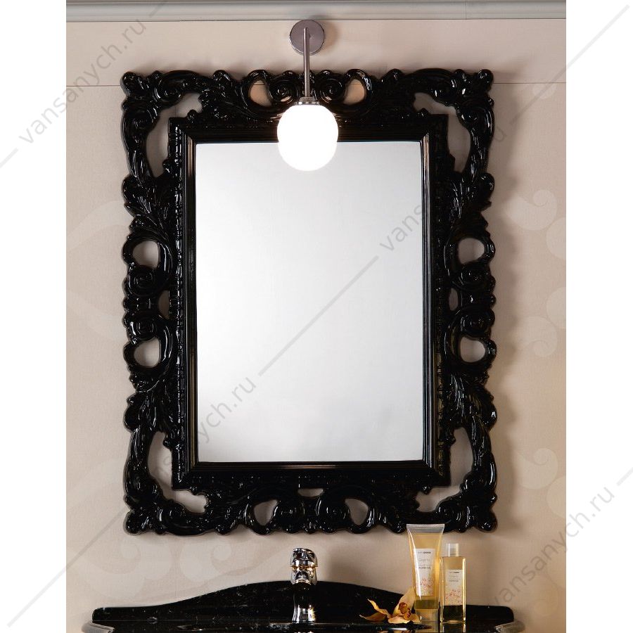 Зеркало 76х98 см CEZARES TULIP Nero (черное), BAROCCO.N Cezares (Италия) купить в Тюмени (Ван Саныч™)