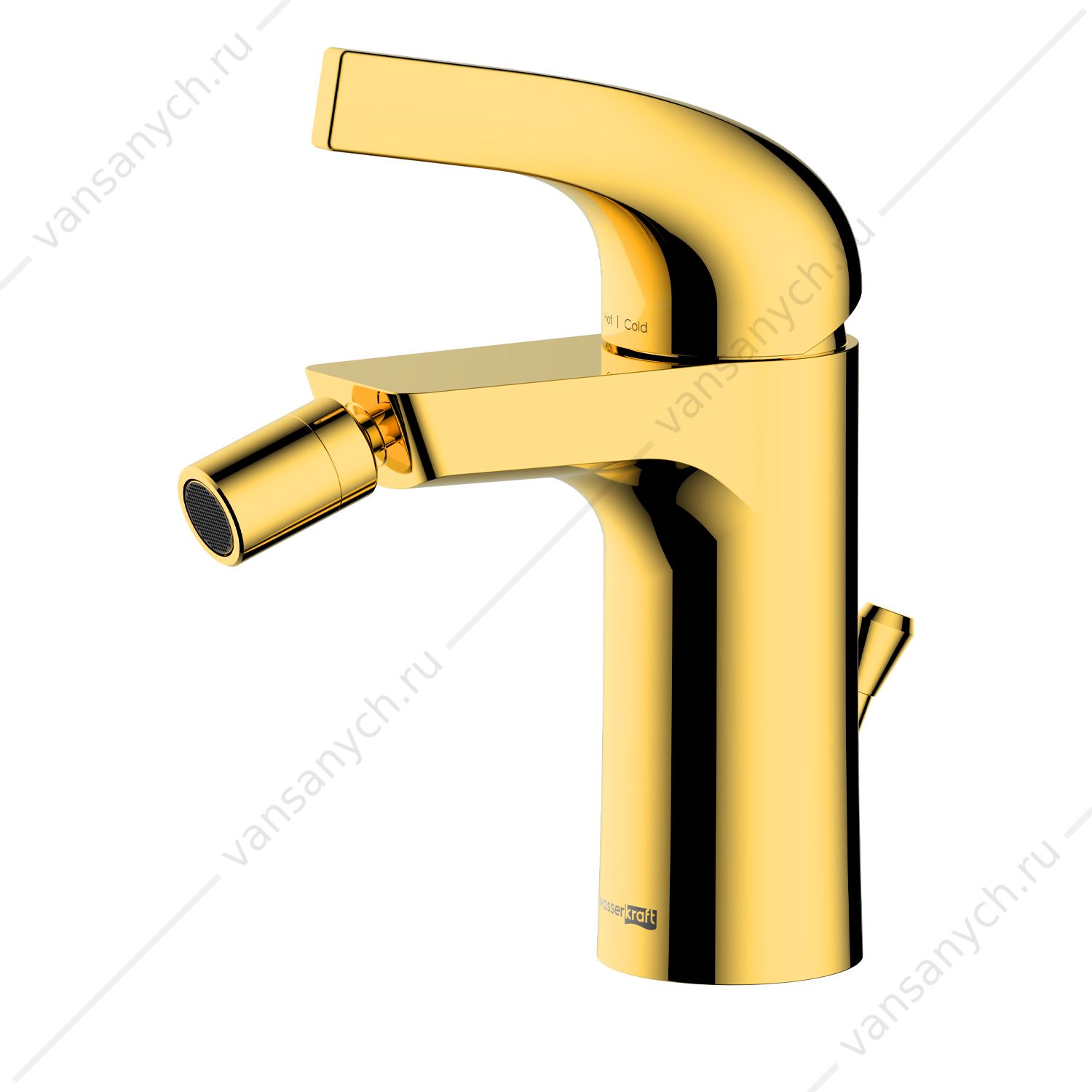 9070166 Смеситель для биде с донным клапаном Sauer 7106, золото глянцевое WasserKraft (Германия) купить в Тюмени (Ван Саныч™)