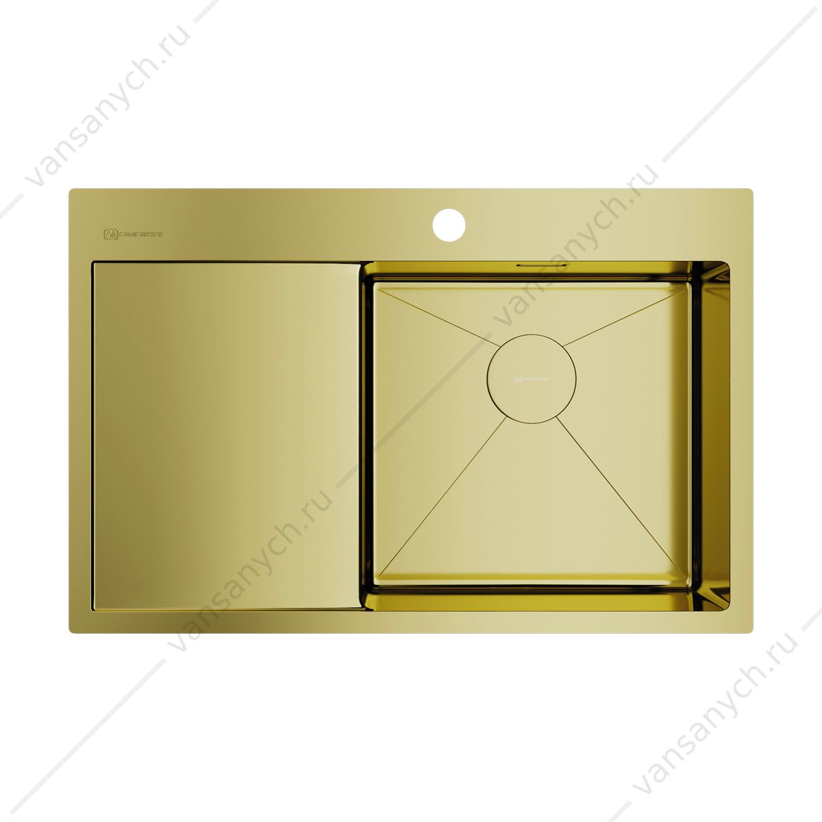 Мойка Omoikiri Akisame 78-R-LG светлое золото Omoikiri (Япония) купить в Тюмени (Ван Саныч™)